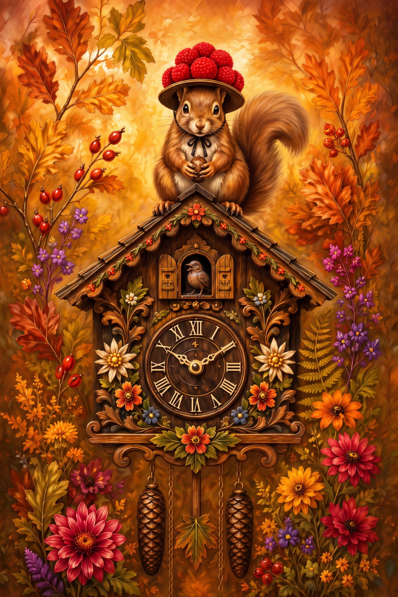 Kuckucksuhr Herbstzauber als Schwarzwald Fine Art Print